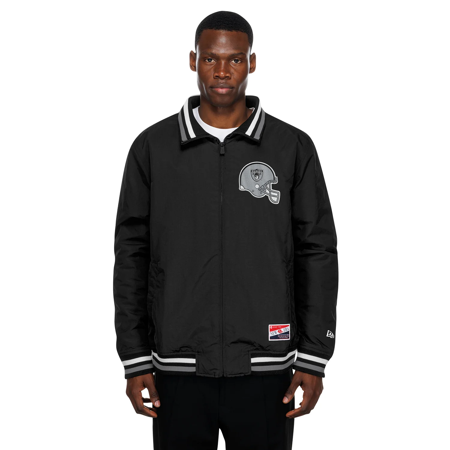 Oakland Raiders Nylon Track Jacket -Mens - Image 2