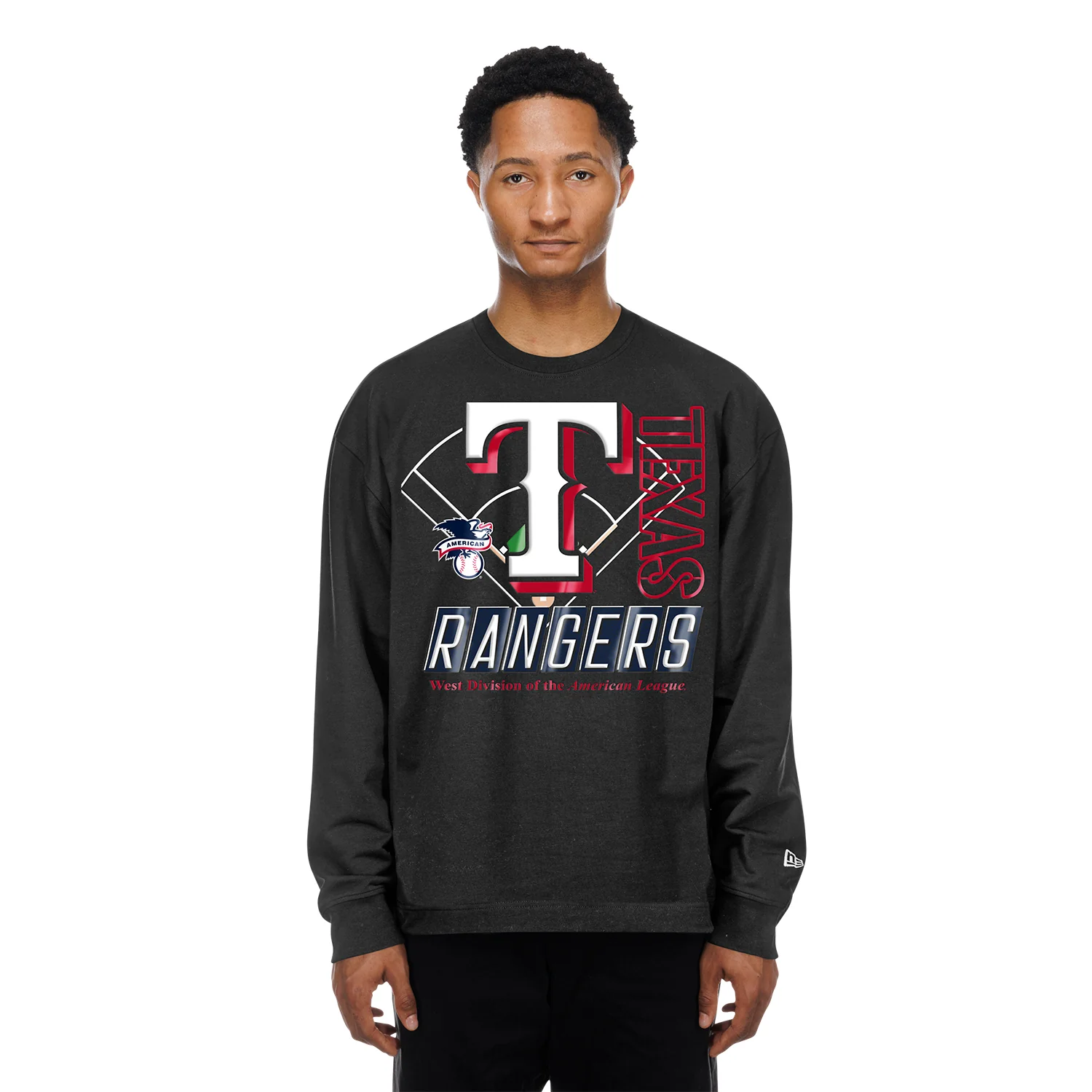 Texas Rangers Graphic LS Crew -Mens - Image 2