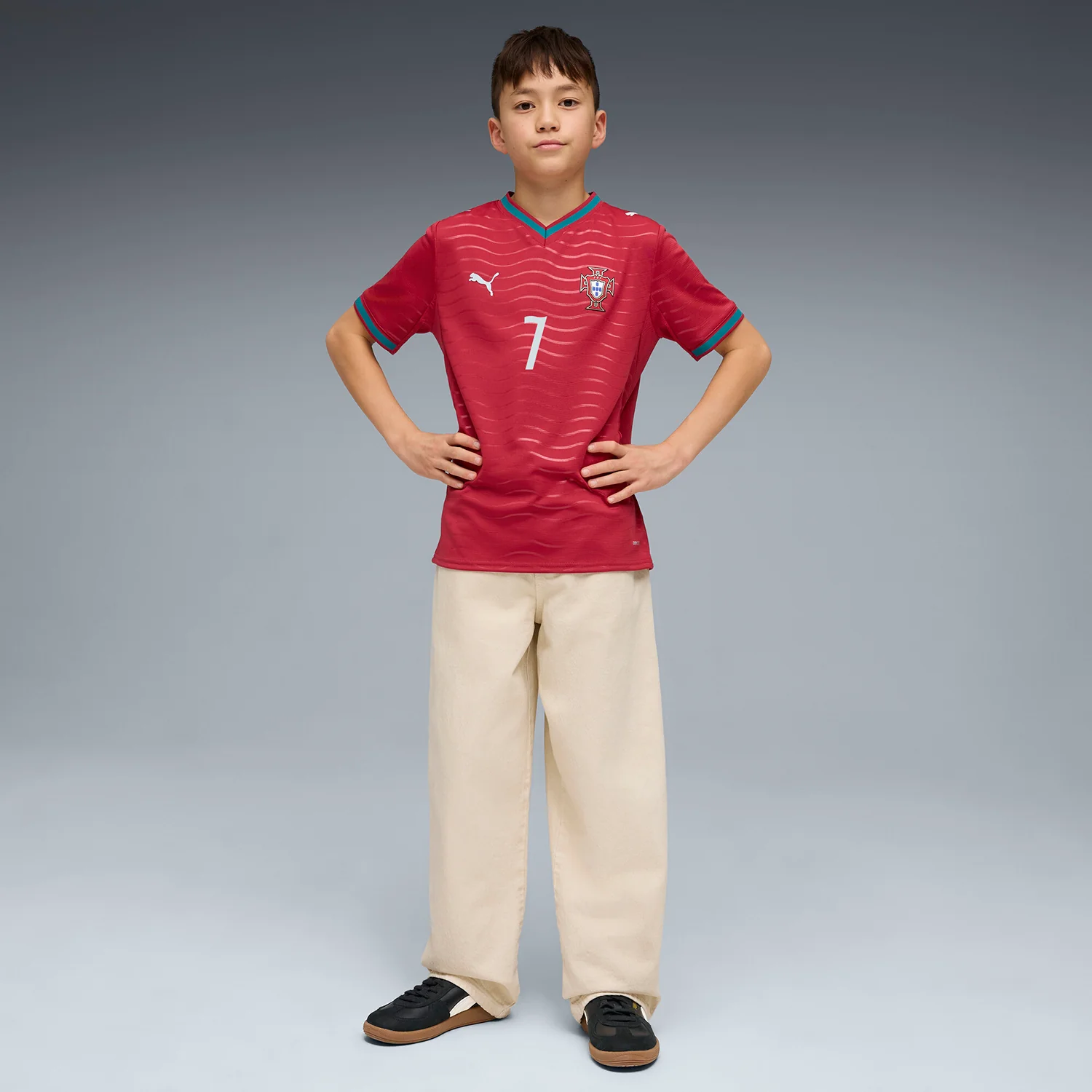 Portugal 26/27 Ronaldo Replica Jersey - Youth - Image 3