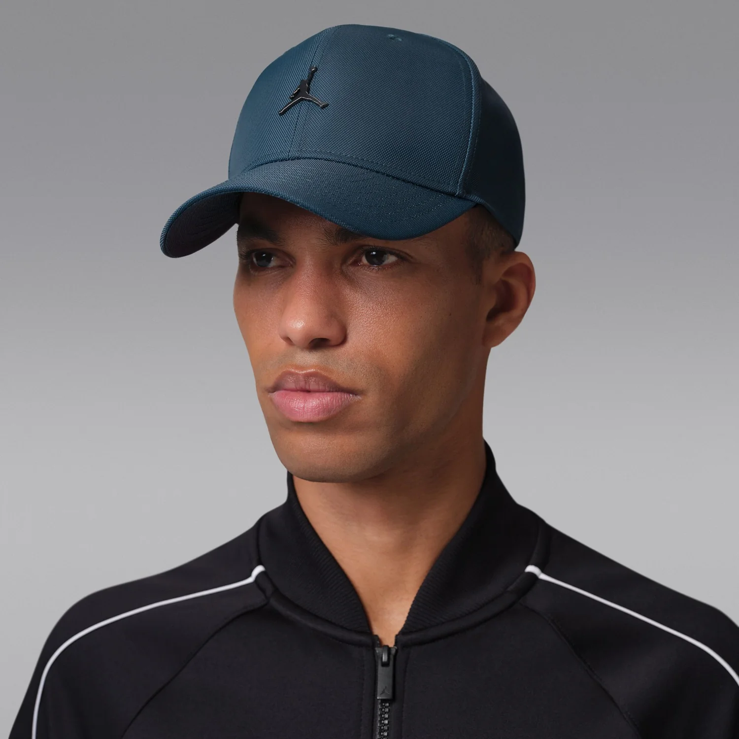 Jordan Rise Cap Structured Curved Bill Metal Jumpman Strapback - Image 2