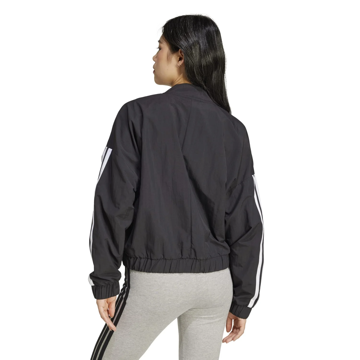 Essentials 3-Stripe Woven Bomber Jacket - Womens - Image 7