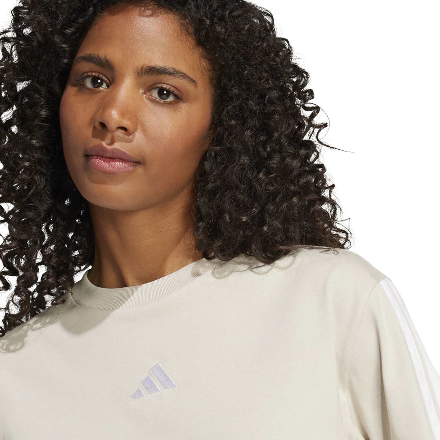 Essentials 3-Stripes Loose T-Shirt - Womens - Image 4