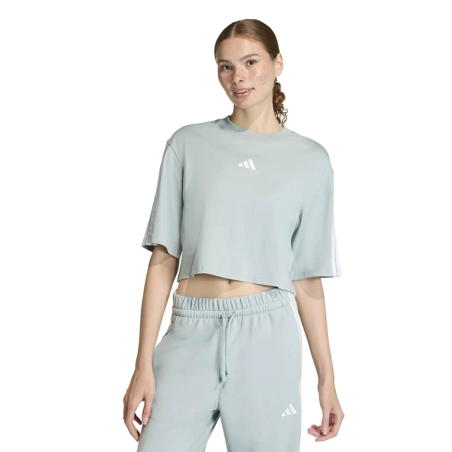 Essentials 3-Stripes Loose T-Shirt - Womens - Image 2