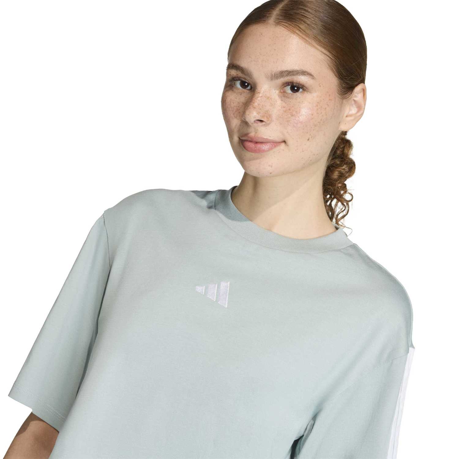 Essentials 3-Stripes Loose T-Shirt - Womens - Image 4