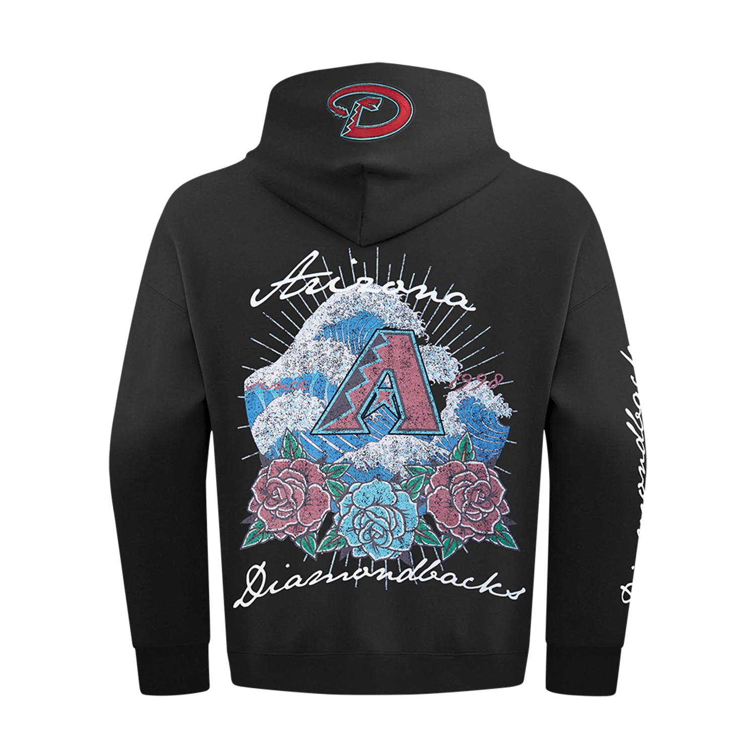 Arizona Diamondbacks Wave & Roses Hoodie -Mens - Image 3