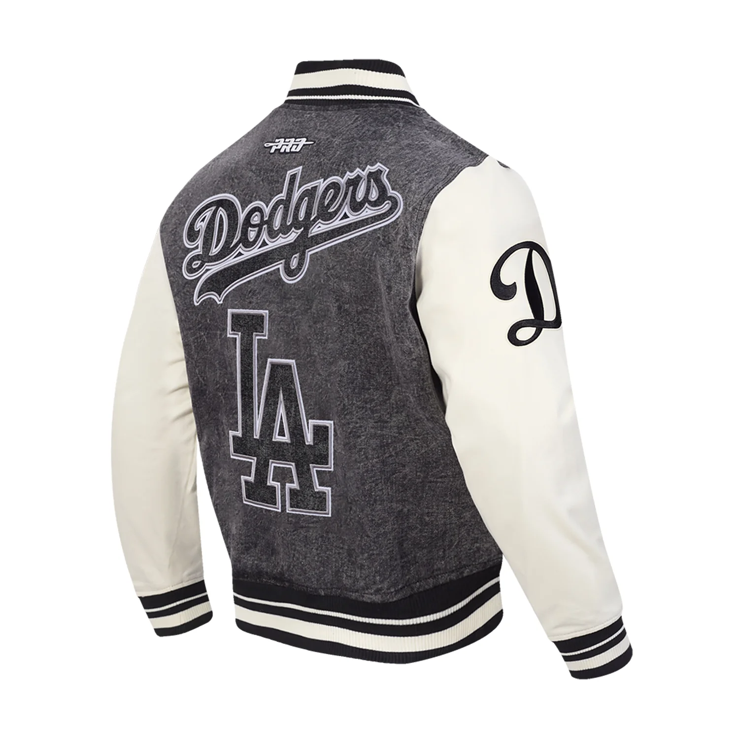 Los Angeles Dodgers Varsity Black Jacket -Mens - Image 4