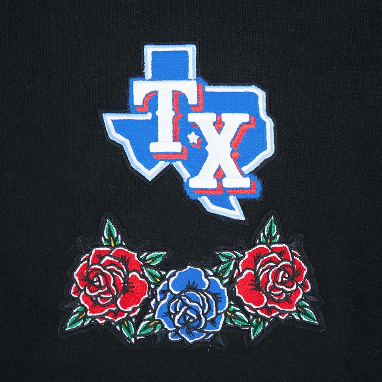 Texas Rangers Wave & Roses Hoodie -Mens - Image 5