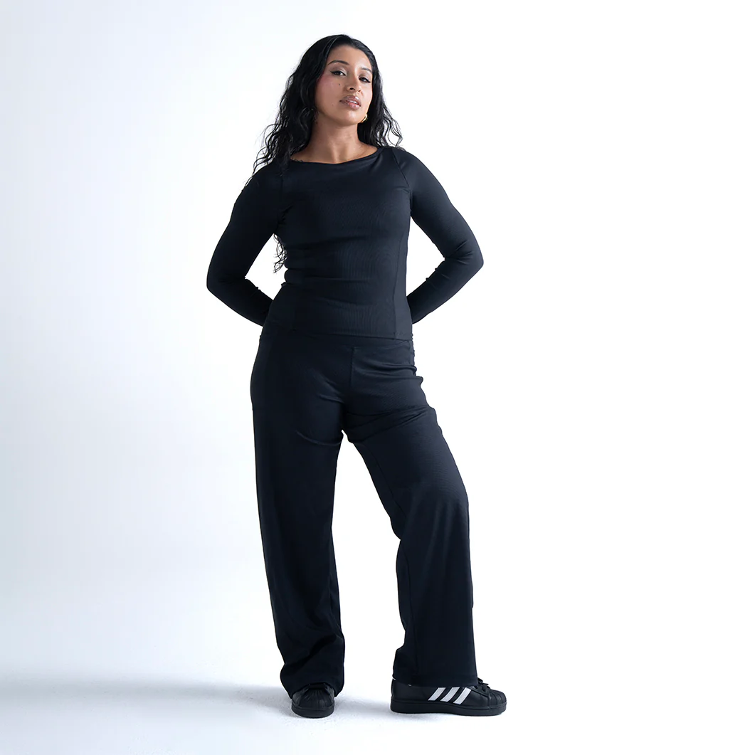 Power Ribbed Wide Leg - Womens - Image 2