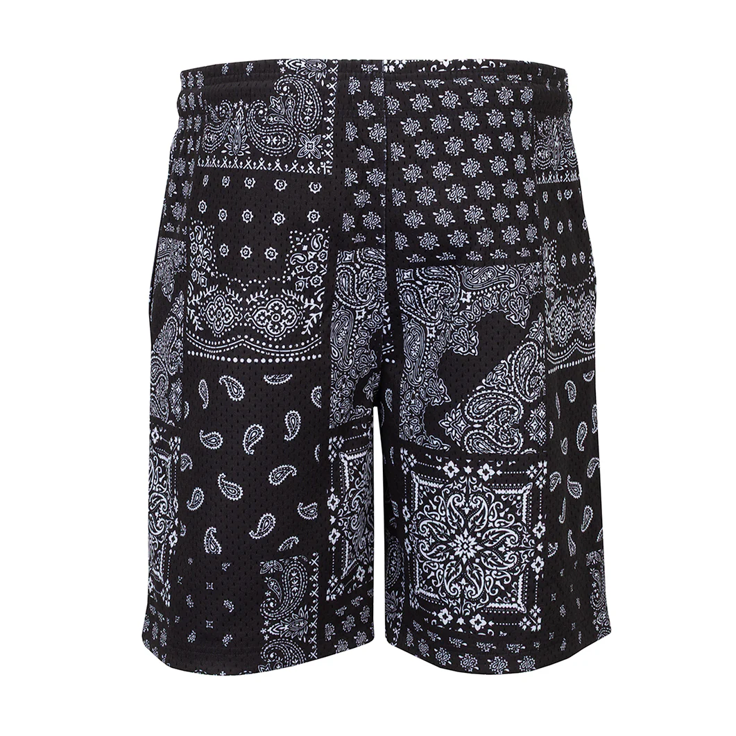 Printed Mesh Short Patchwork Paisly - Mens - Image 3